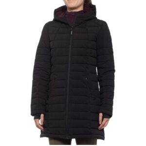 HFX Women’s Black Long Classic Winter Puffer Coat Jacket Small